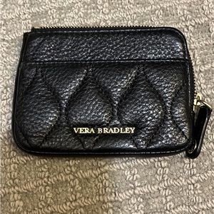 Used- Like New- Vera Bradley black coin/CC purse